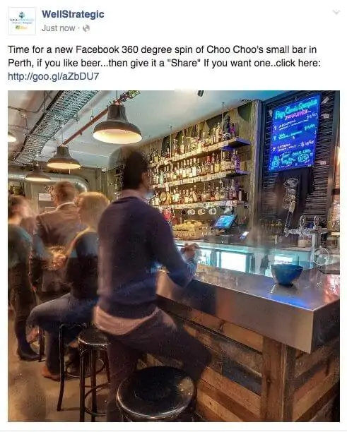 Facebook 360 degree imagery